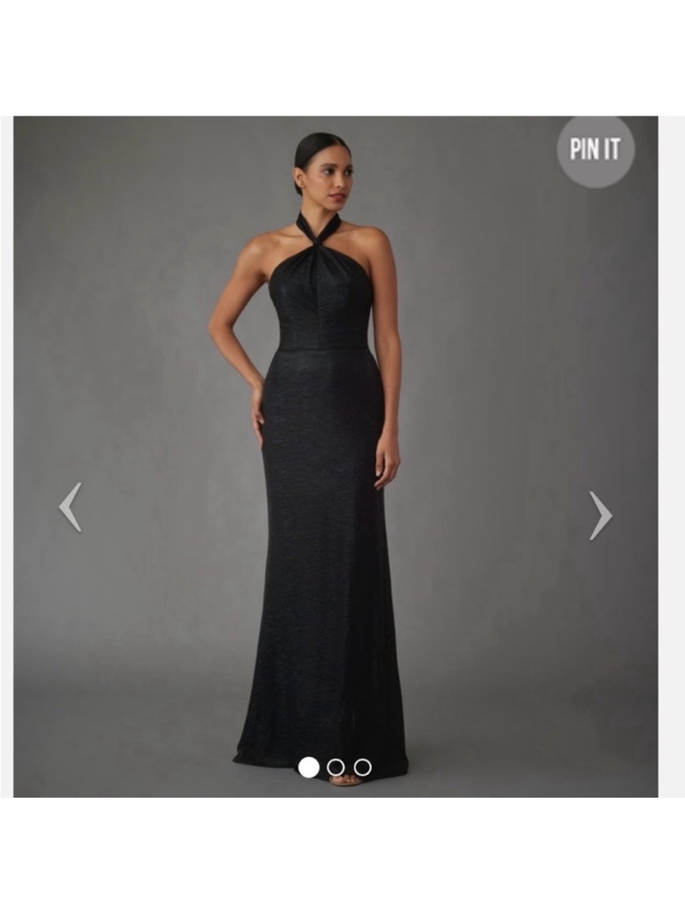Hayley Paige Occasions Black Halter Evening Gown